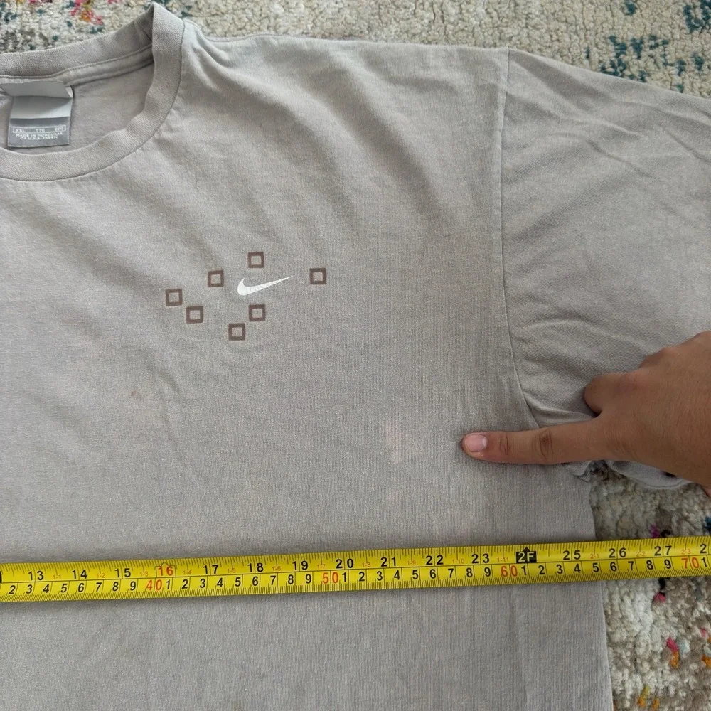 Nike Vintage Y2K Swoosh Graphic T-Shirt Mens XXL Grey Brown Matrix